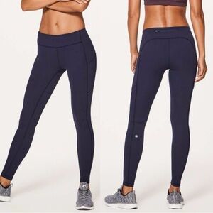 Navy Lululemon legging with pockets! Like new!